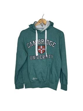 Cambridge University Green Medium Spell Out Pullover Hoodie Hooded Sweatshirt